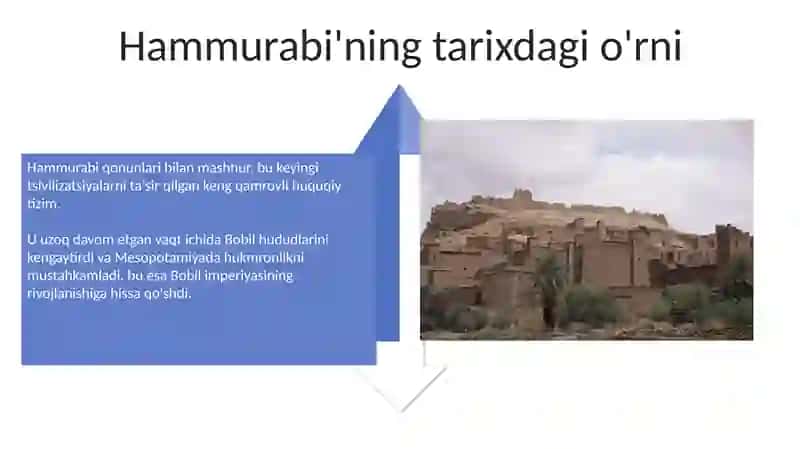 Xamurappi va Bobil podsholigi rivoji 4