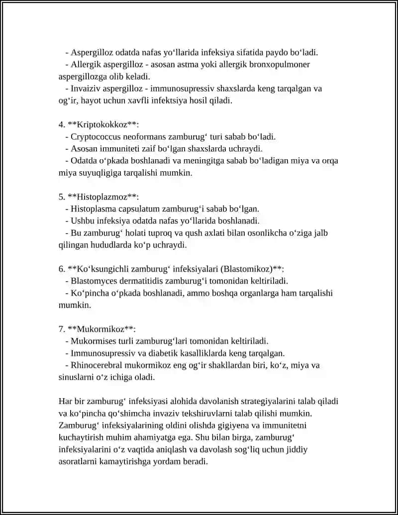 ZAMBURUG' INFEKSIYALARI KANDIDOZ 4