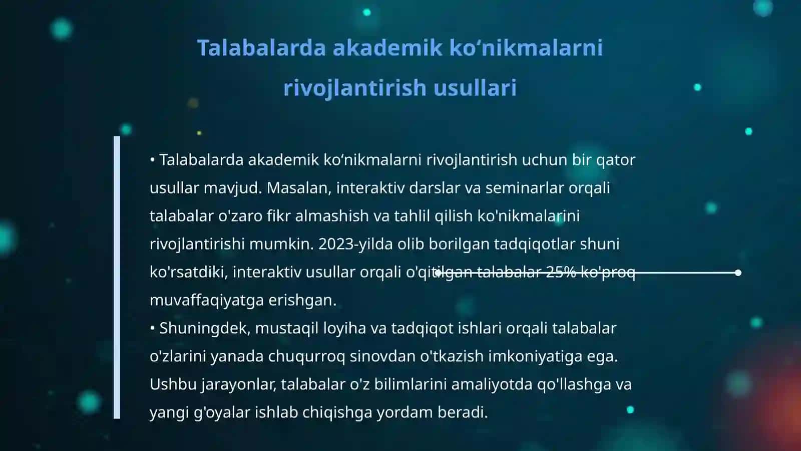 Akademik koʻnikmalarining talabalar faoliyatidagi ahamiyati va dolzarbligi 4