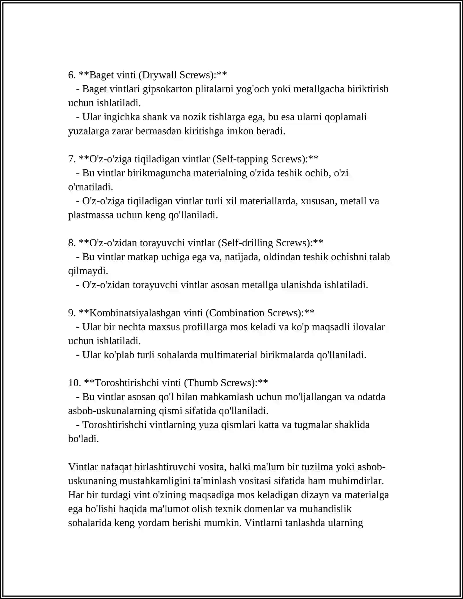 VINT SIRTLARI VA ULARNING CHIZMALARI 4