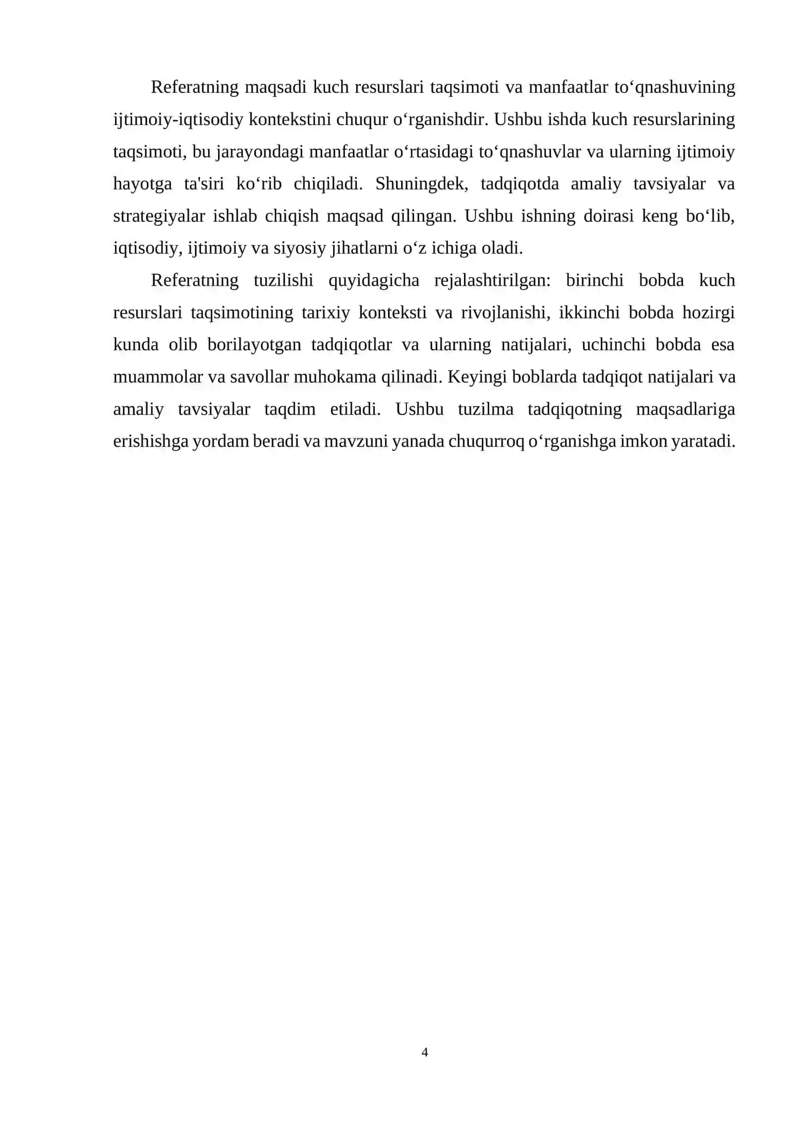 KUCH RESURSLARI TAQSIMOTI VA MANFAATLAR TO‘QNASHUVI 4