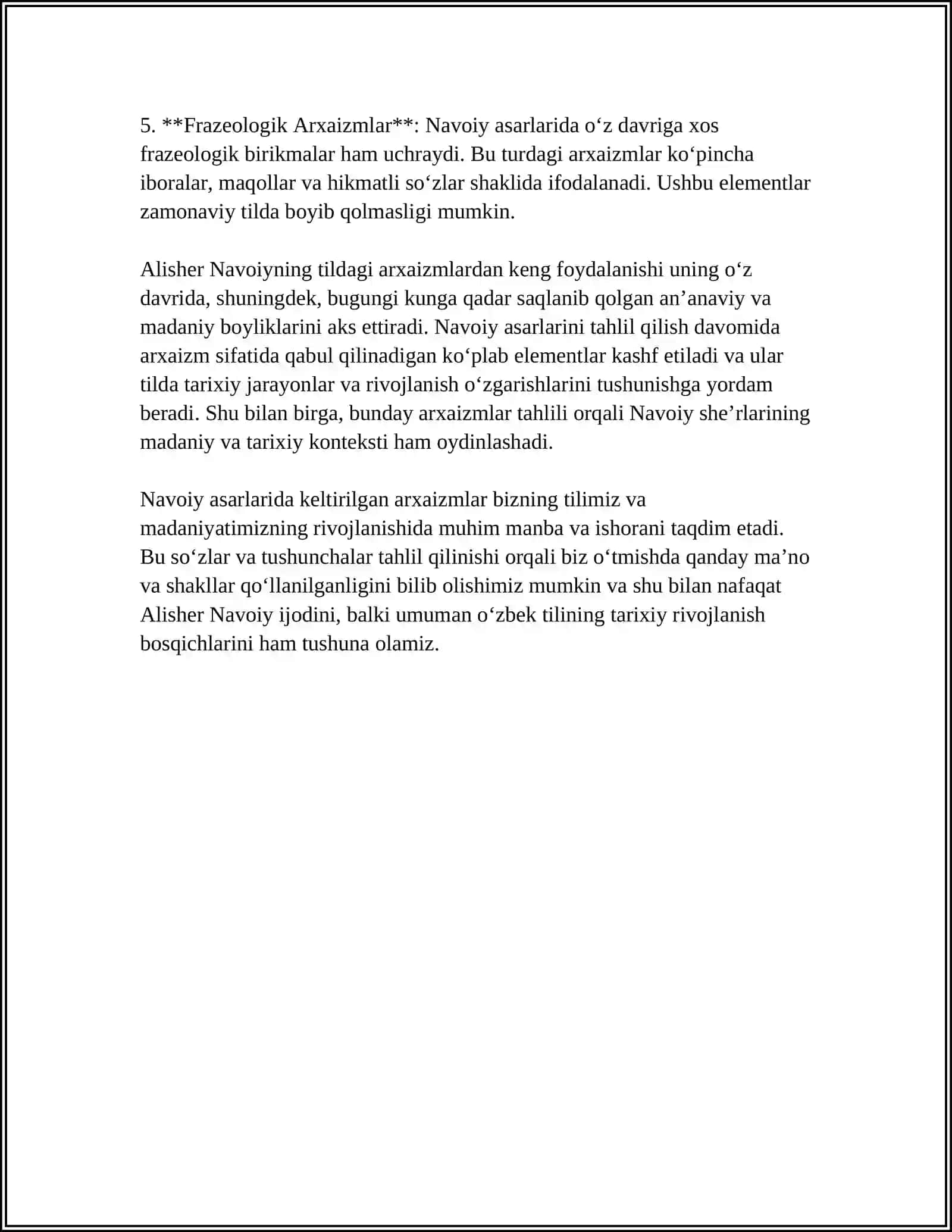 ALISHER NAVOIY ASARLARINING TIL XUSUSIYATLARI 4