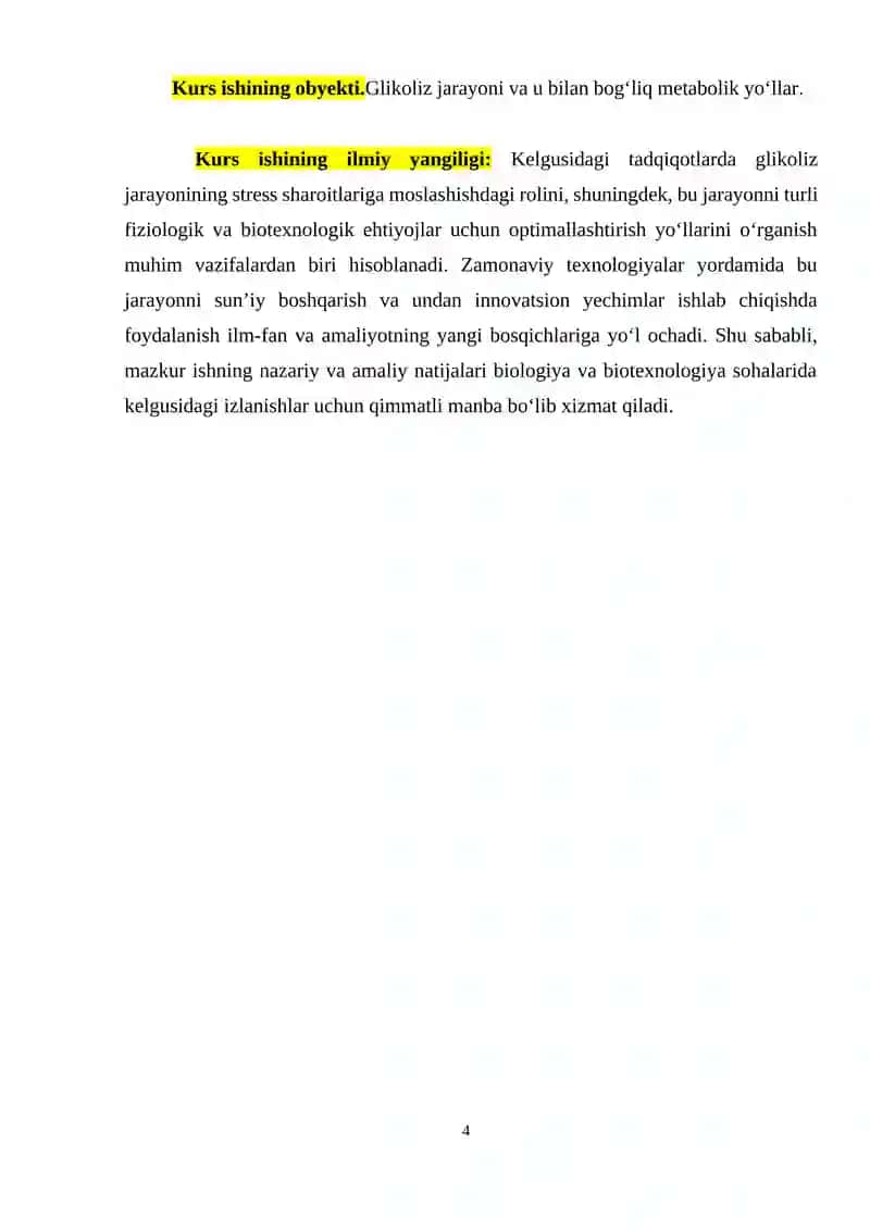 GLIKOLIZ VA UNING HUJAYRA METABOLIZMIDAGI O'RNI 4