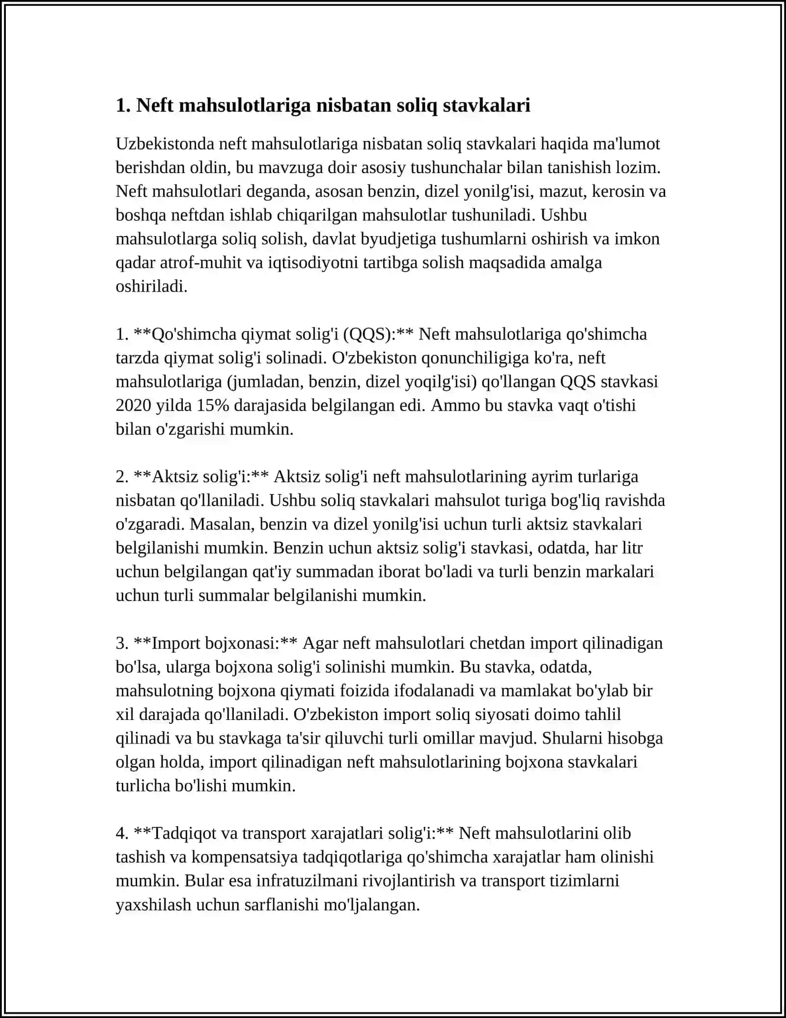 SUV RESURSLARIDAN FOYDALANGANLIK UCHUN SOLIQNI HISOBLAB CHIQARISH VA SOLIQ HISOBOTINI TAQDIM ETISH TARTIBI 4