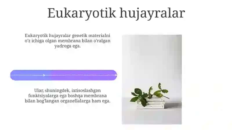 Botanika (Ikromov kitobi) hujayra mavzusida taqdimot 4