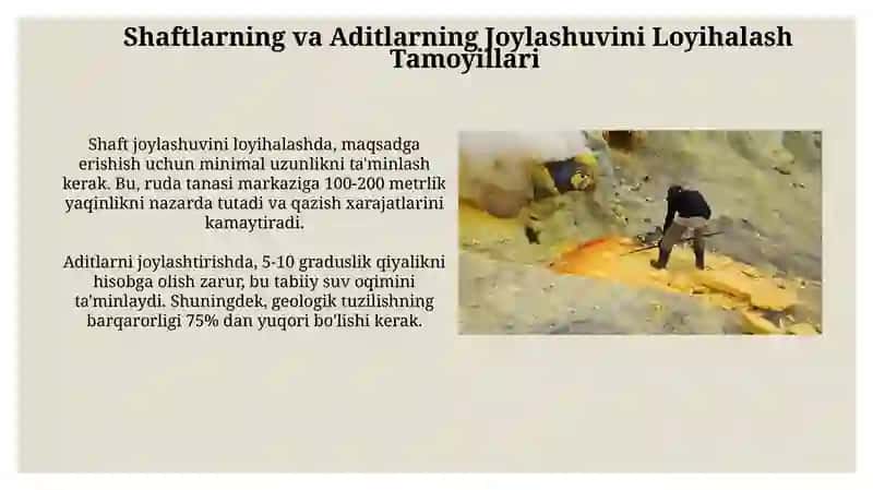 Shaftlar va Aditlar 4