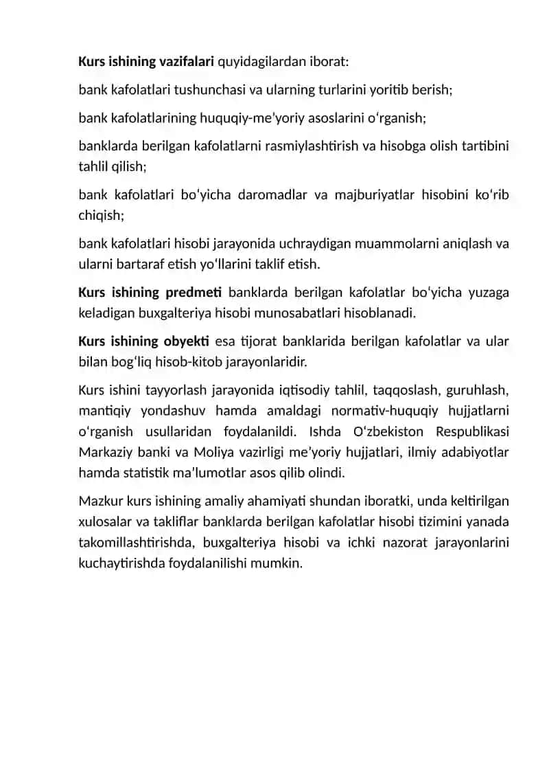 Banklarda berilgan kafolatlar hisobi 4