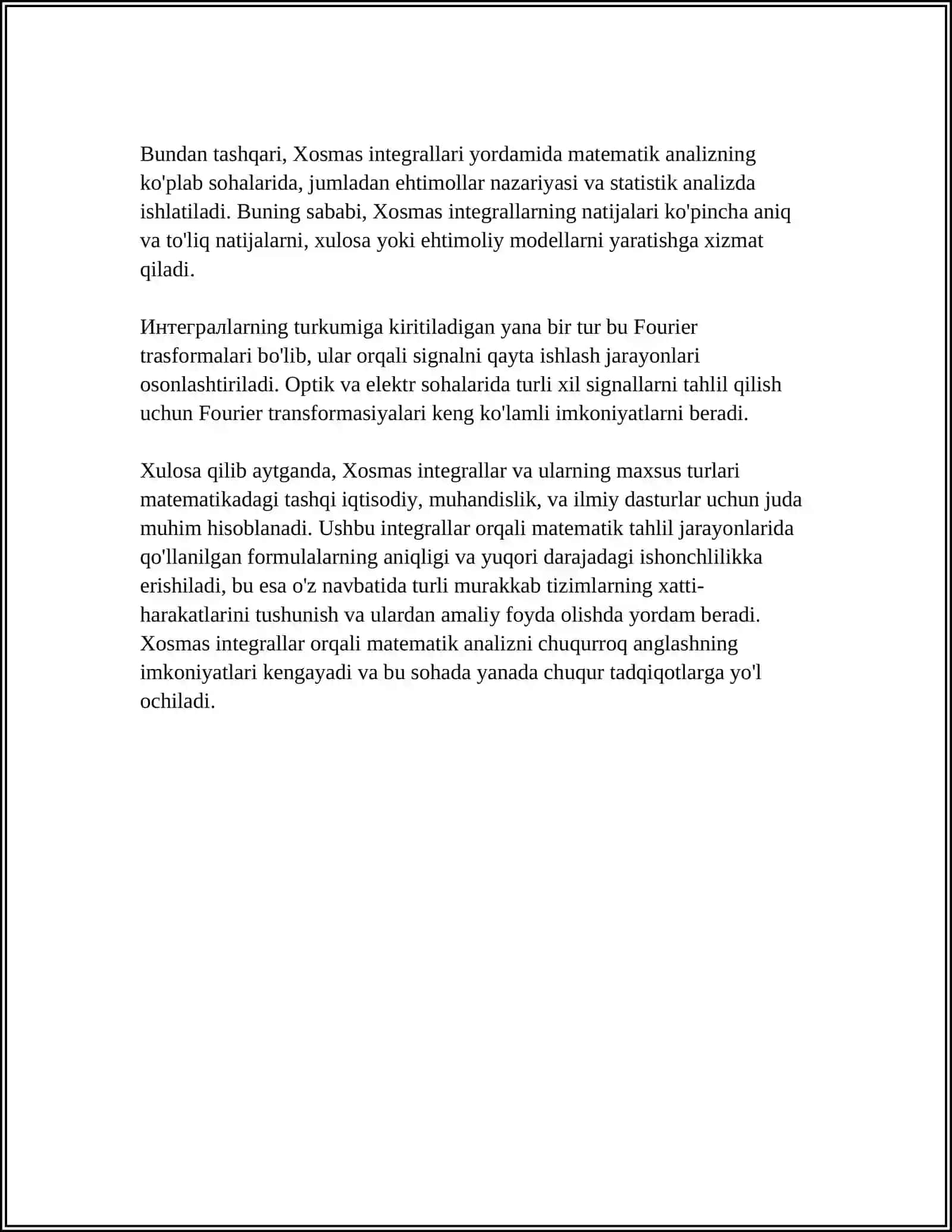 Xosmas Integrallar 4