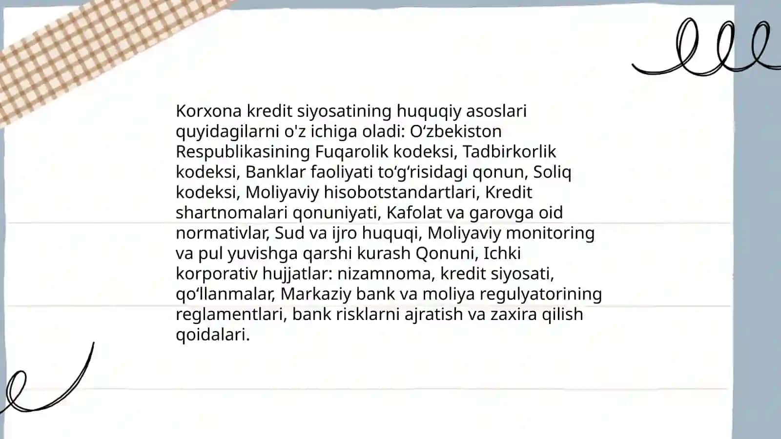 Korxonaning kridit siyosati 4