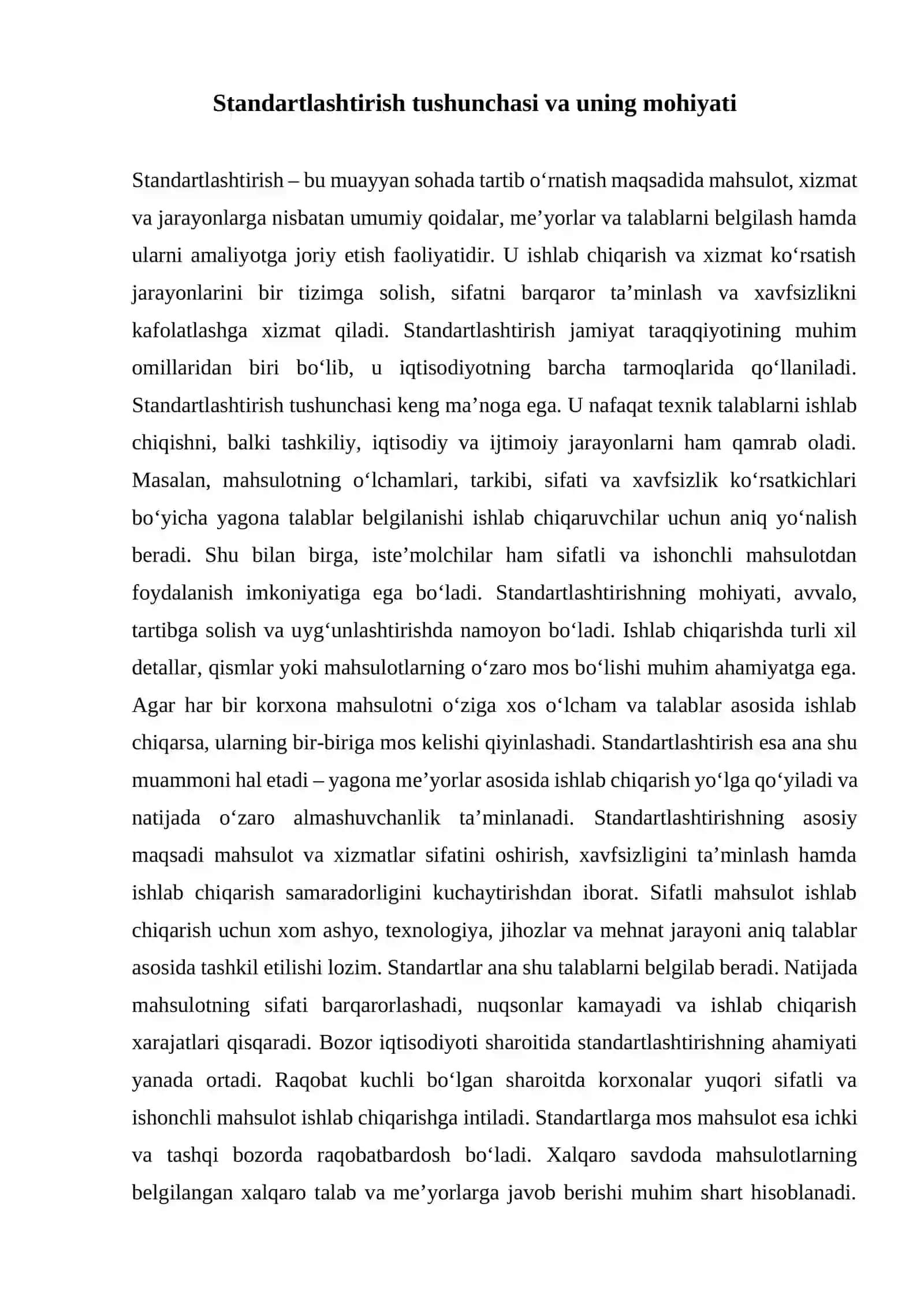 MUSTAQIL ISH standartlashtirish tamoyilari 4