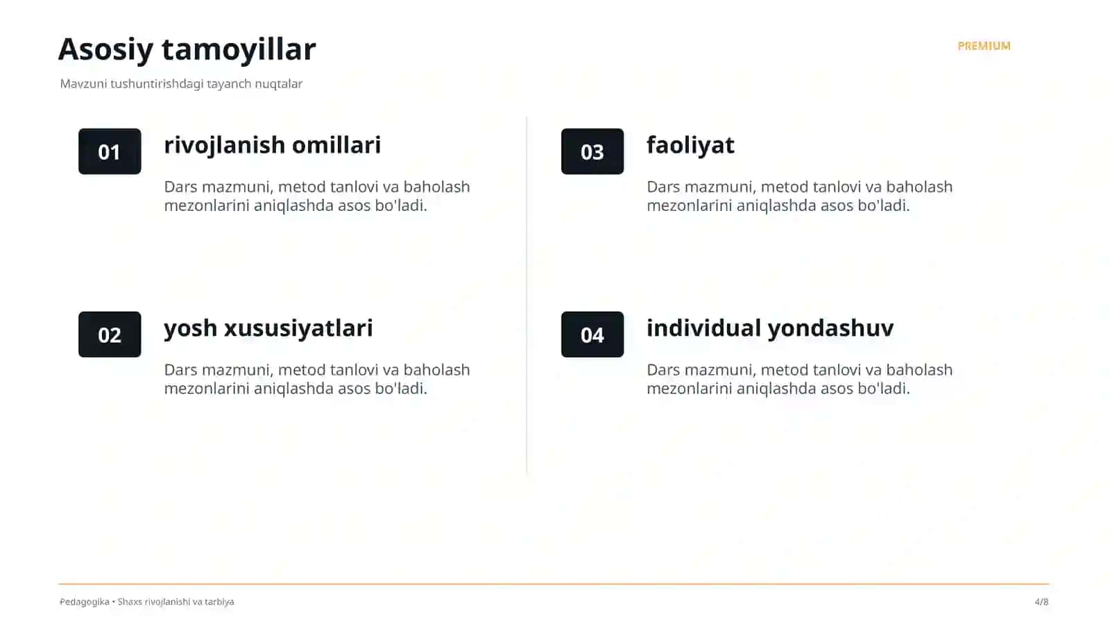Shaxs rivojlanishi va tarbiya 4