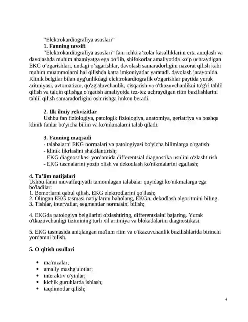 "ELEKTROKARDIOGRAFIYA ASOSLARI" 4