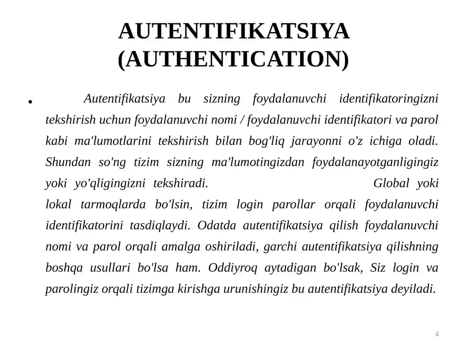 IDENTIFIKATSIYA 4