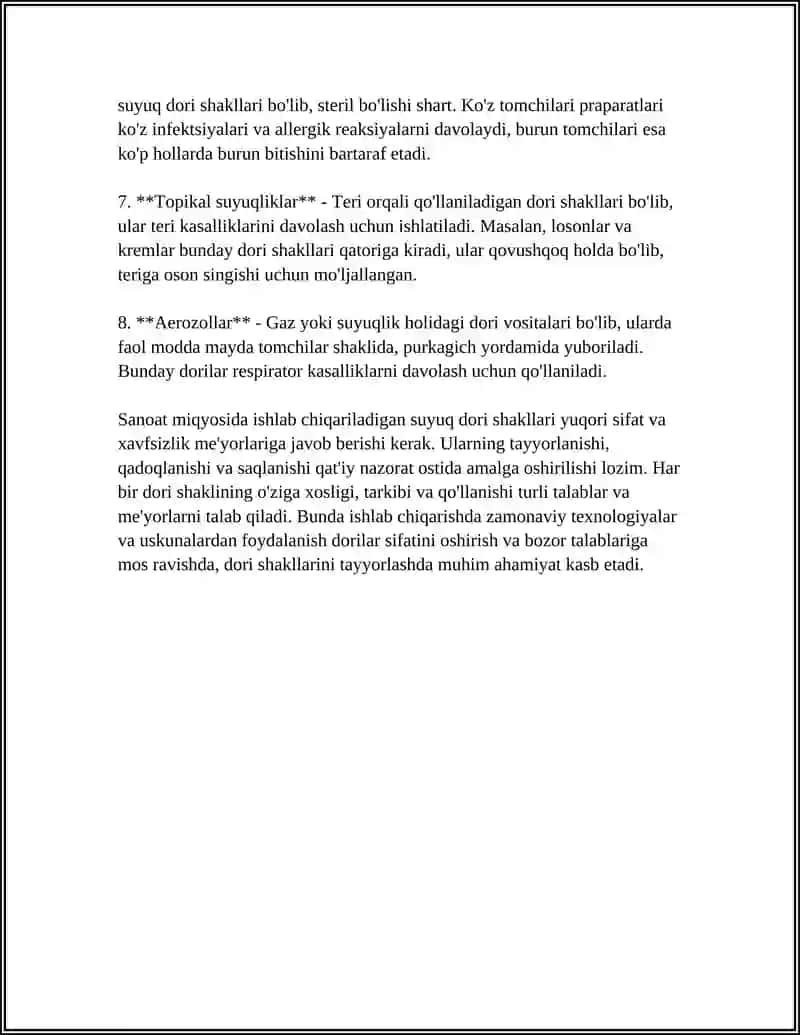 Suyuqlik dori shakllari 4