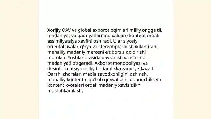 Xorijiy ommaviy axborot vositalarini media zamondagi oʻrni 4