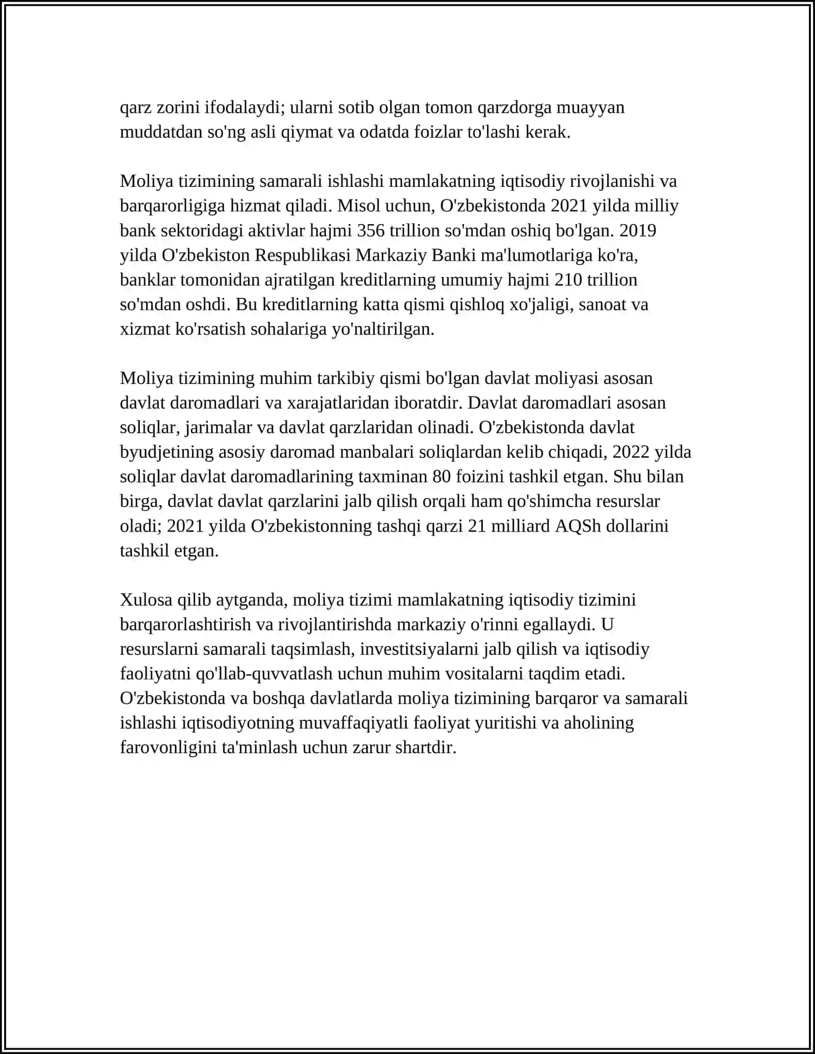 Moliya tizimi va moliyaviy siyosat 4