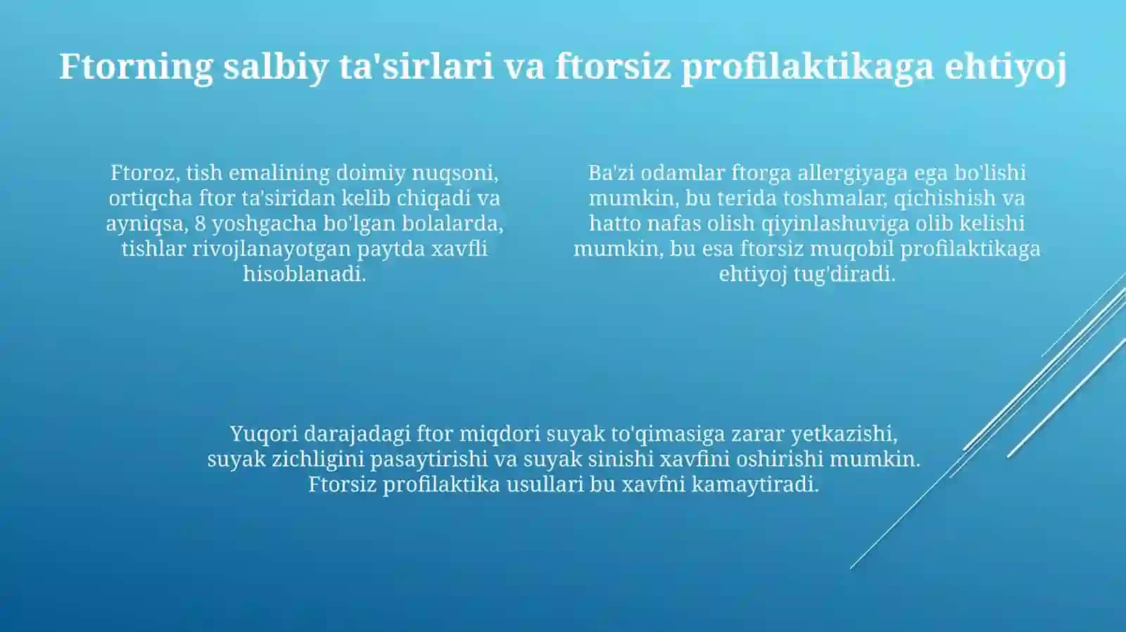 Ftorsiz preparatlarning samaradorligi va qo'llanilishi 4