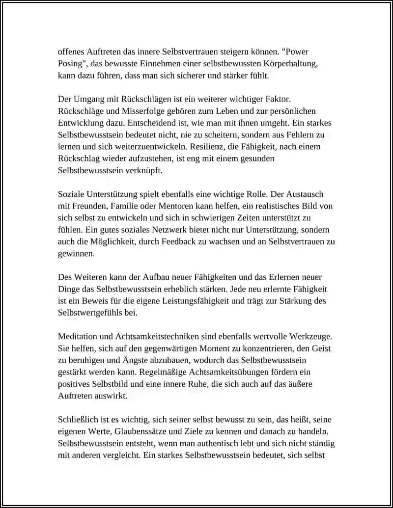Selbstbewusstsein stärken 4
