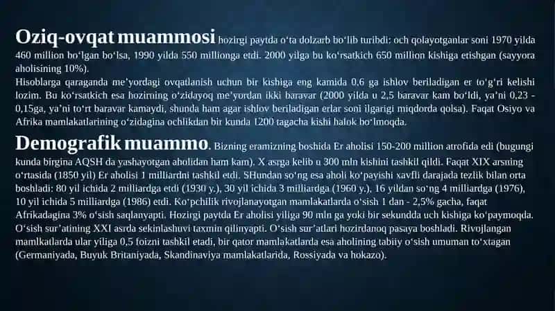 Global Jarayonlar va Barqaror Taraqqiyot 4