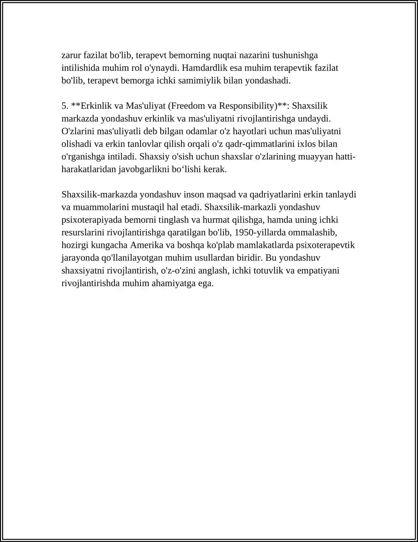 K.RODJERSNING SHAXSLILIK-MARKAZDA YONDASHUVI 4