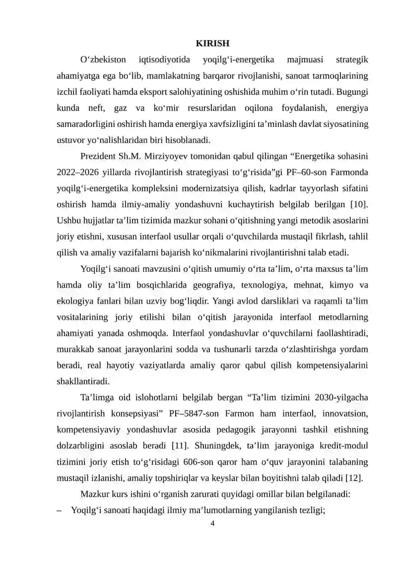 O‘zbekiston yoqilg‘i sanoati mavzusini o‘qitishda interfaol usullarni qo‘llash 4