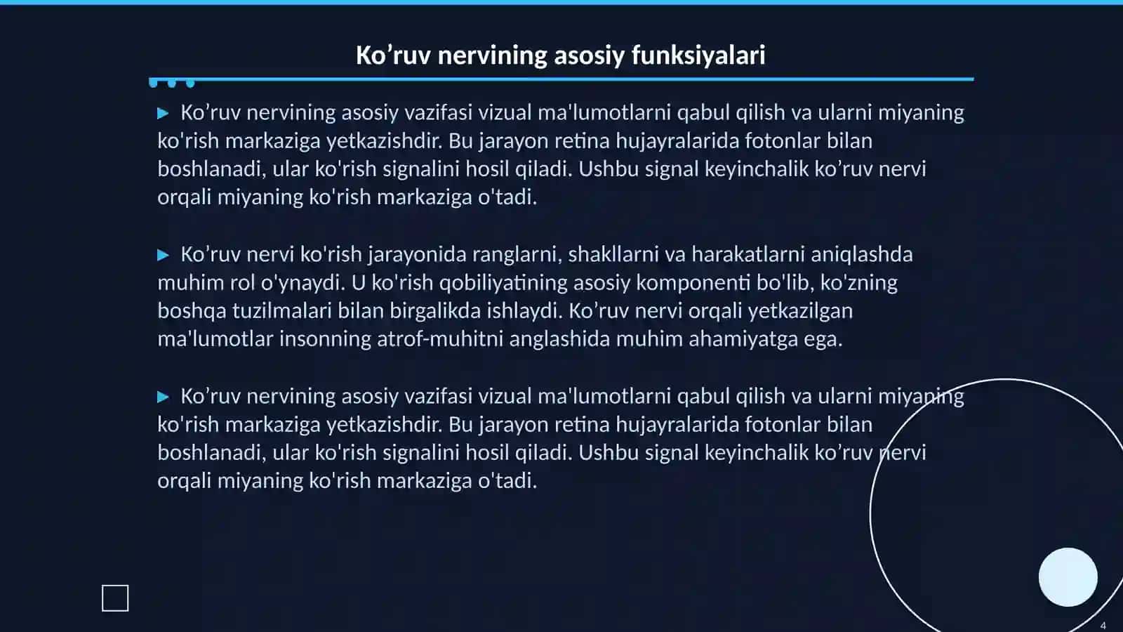 Ko’ruv nervi 4