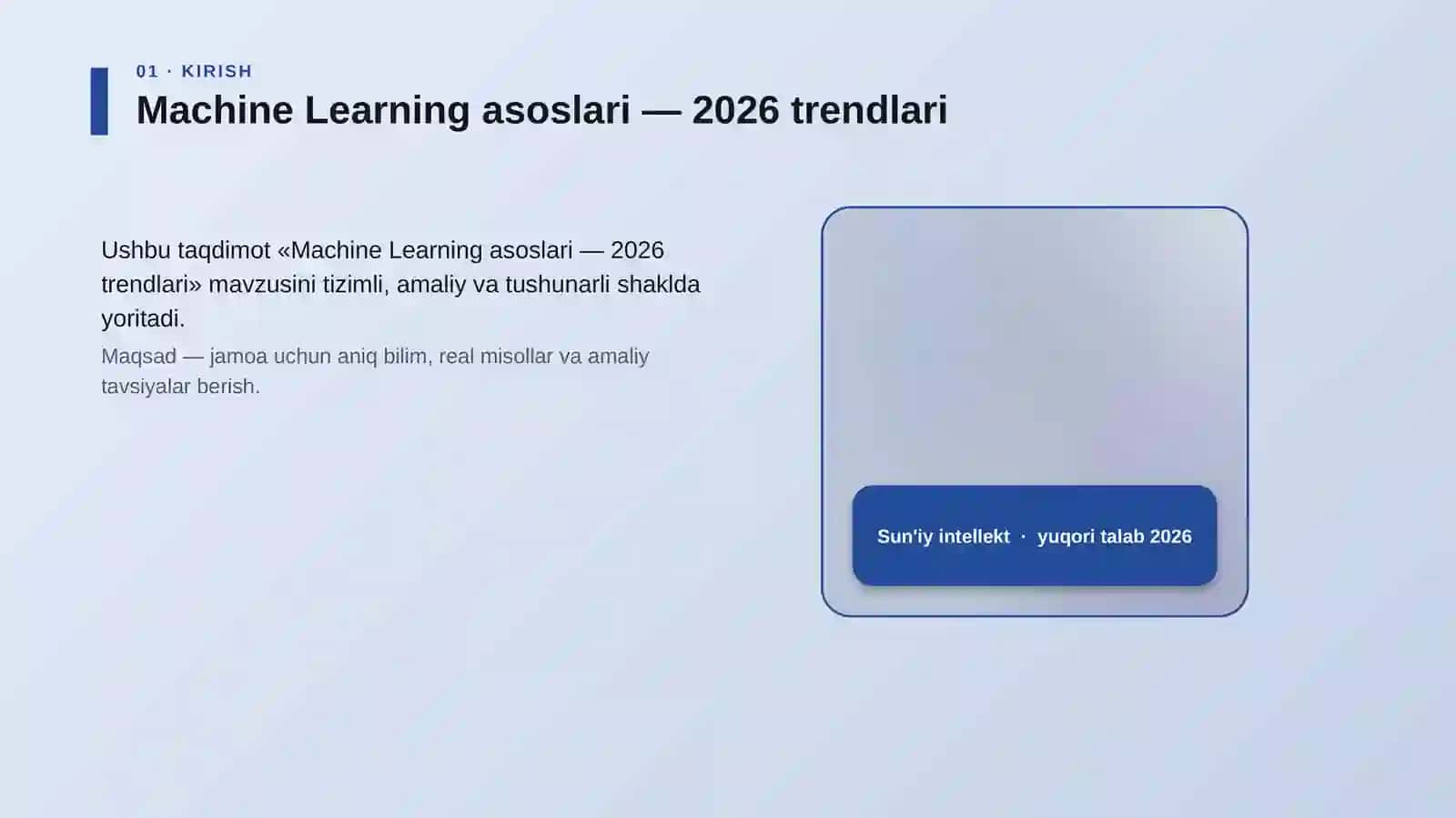 Machine Learning asoslari — 2026 trendlari 4