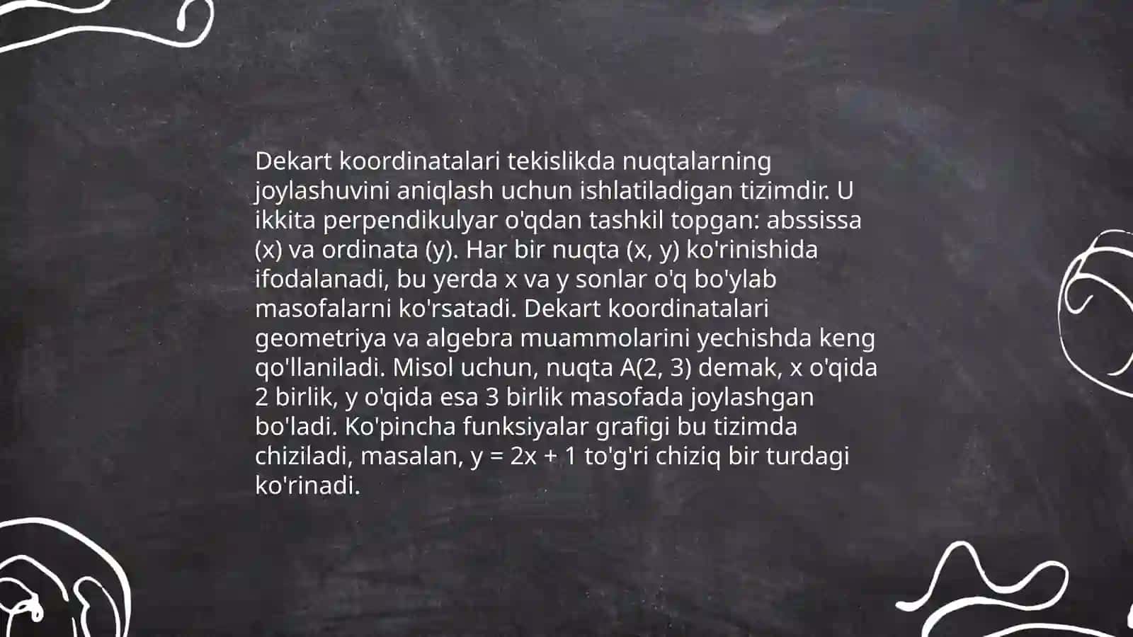 Nuqta kordinatasi 4