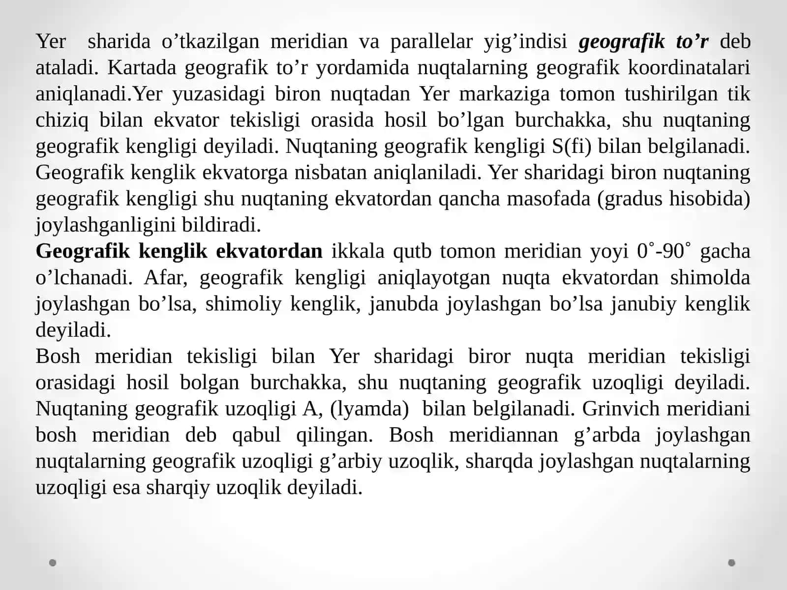 Geografik koordinatalar 4