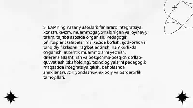 STEAM ta'lim tizimi mazmun-mohiyati 4