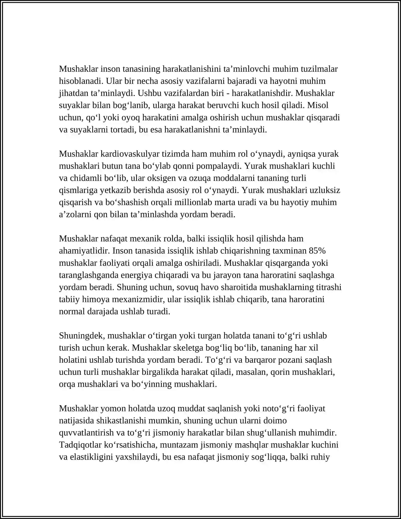 MUSHAKLAR HAQIDAGI ILM-MOLOGIYA 4