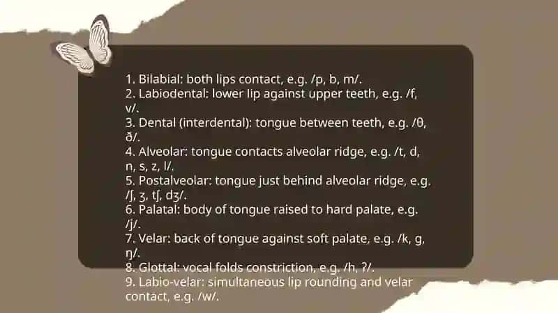 Classification of English Consonant Sounds 4