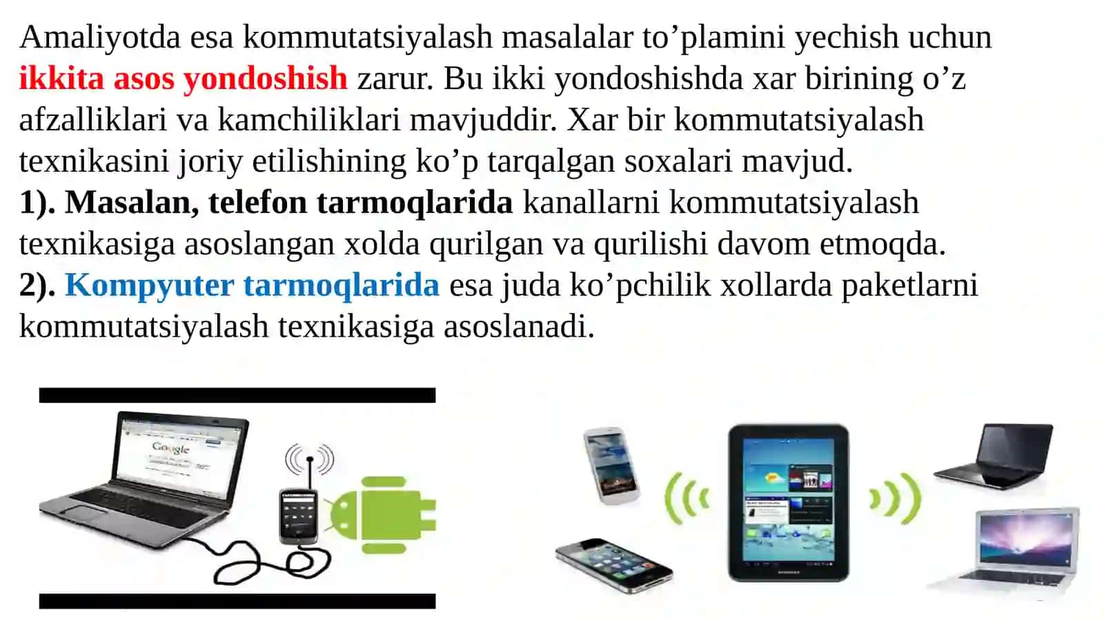 Kanallar va Paketlar Kommunikatsiyalash 4