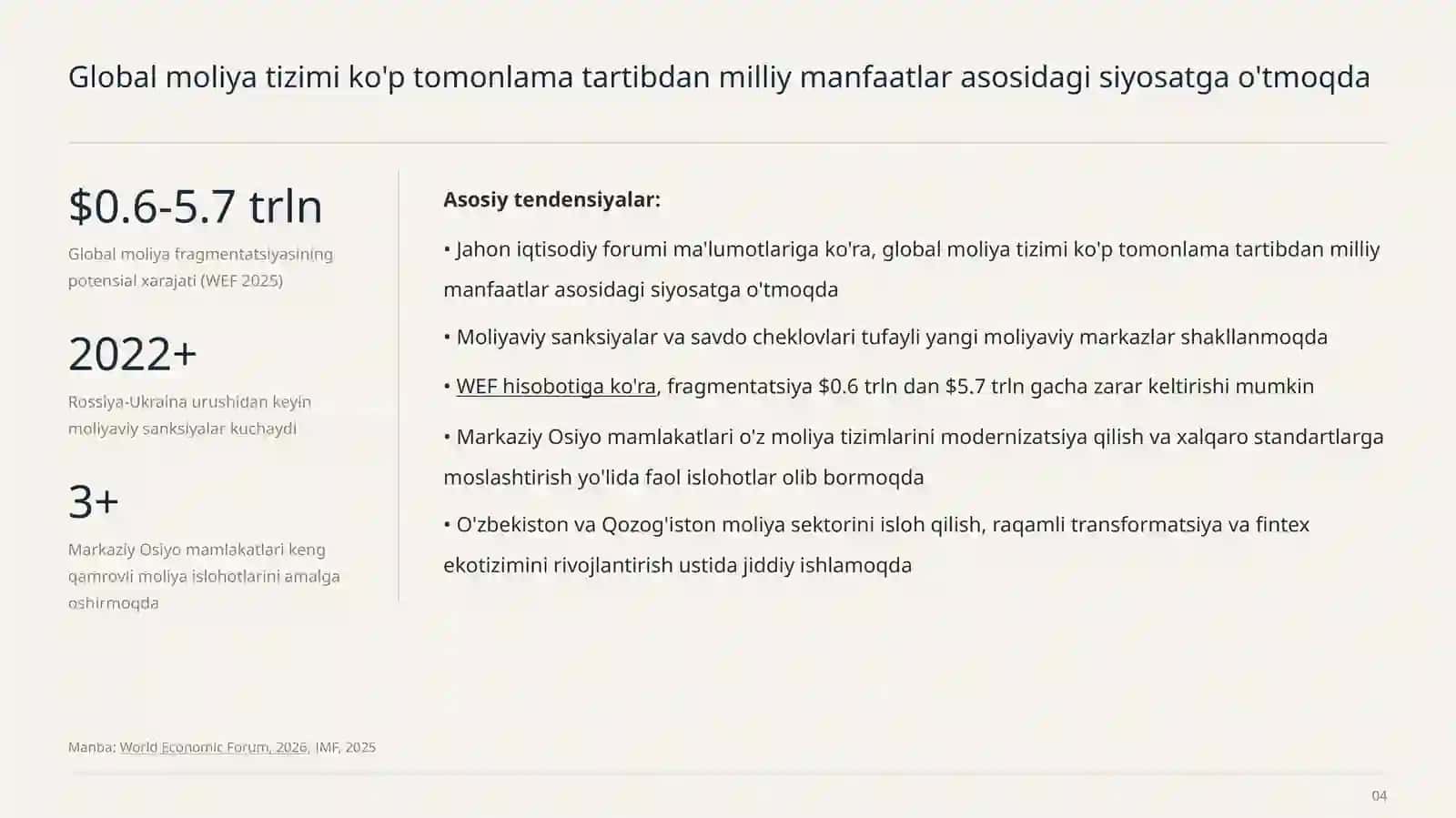 Bank va Moliya Tizimidagi Islohotlar 4