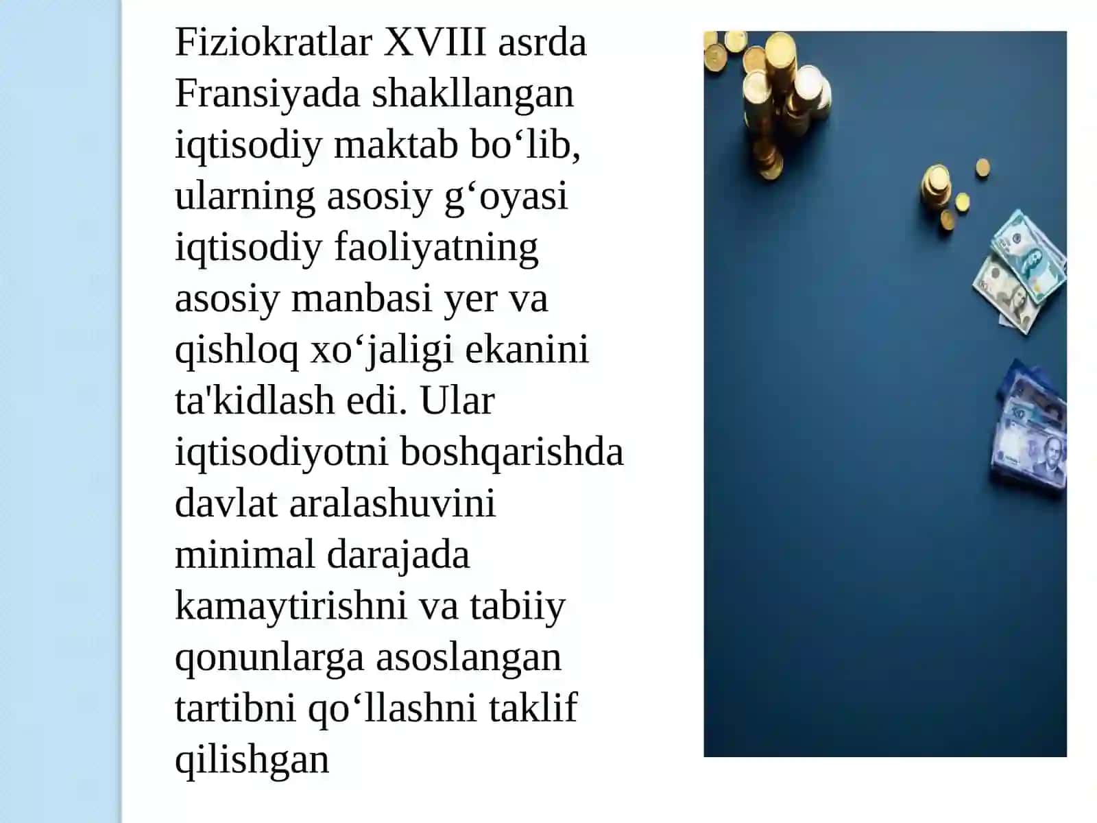 Fiziokratlar iqtisodiy gʻoyalari 4