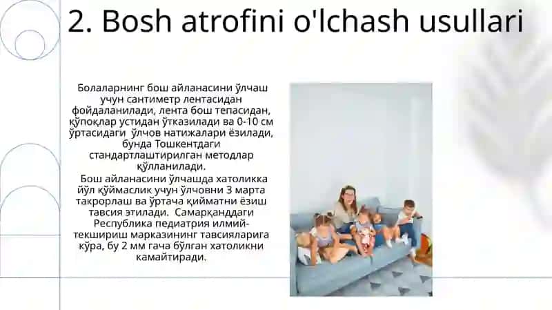 Bolalarni antrapometrik tekshirish usullari 4