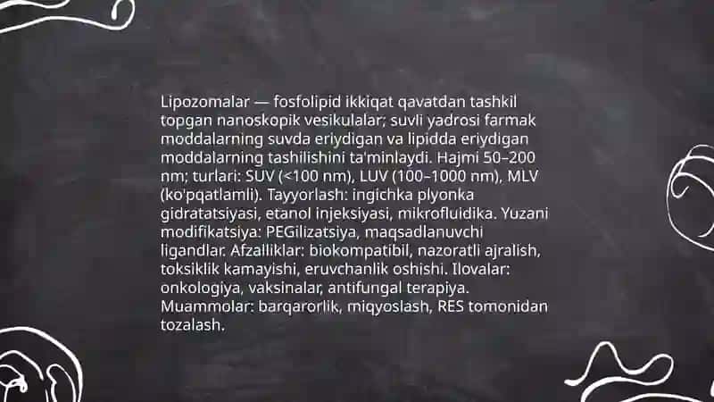 Nanopartikullar bilan dorilarni maqsadli yetkazib berish 4