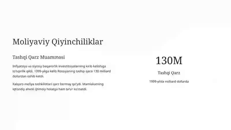 Iqtisodiy Islohotlar: Og'ir Boshlang'ich 4