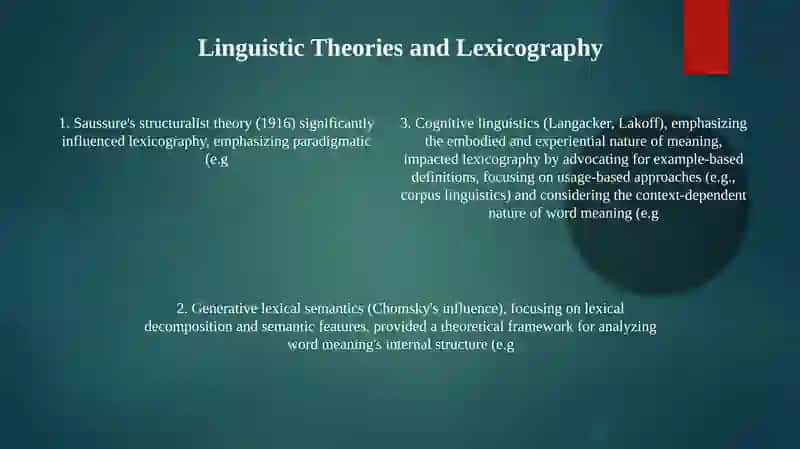 The theoretical foundations of lexicography 4
