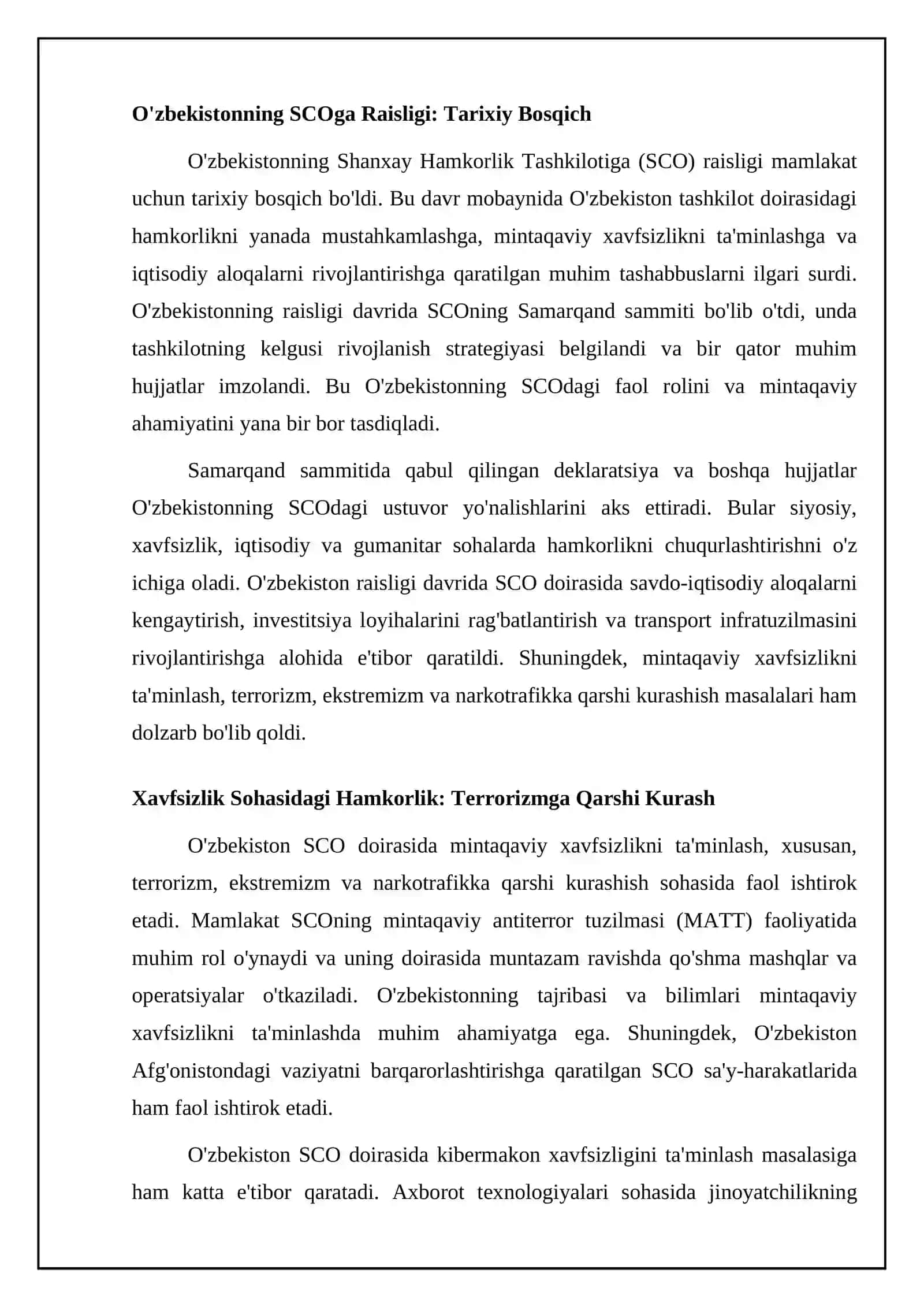 O'zbekistonning SHHT bilan aloqalari 4
