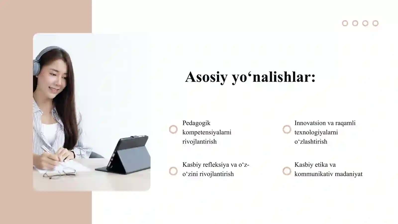 O‘qituvchilarning professional rivojlanish yo‘nalishlari 4
