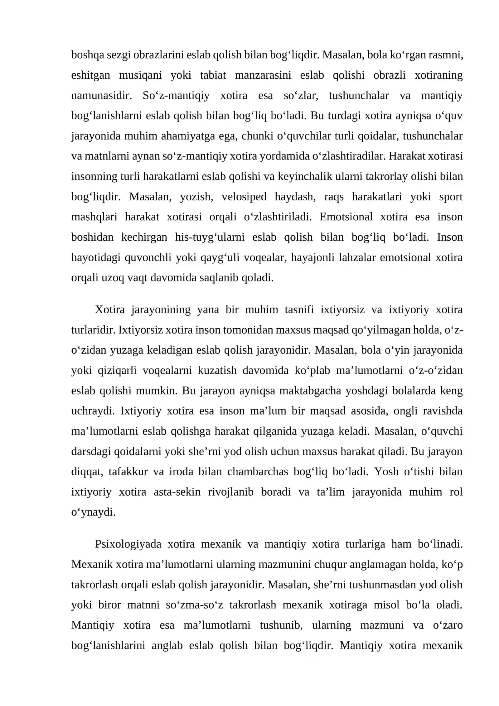 Xotirani diagnostika qilish metodlari 4