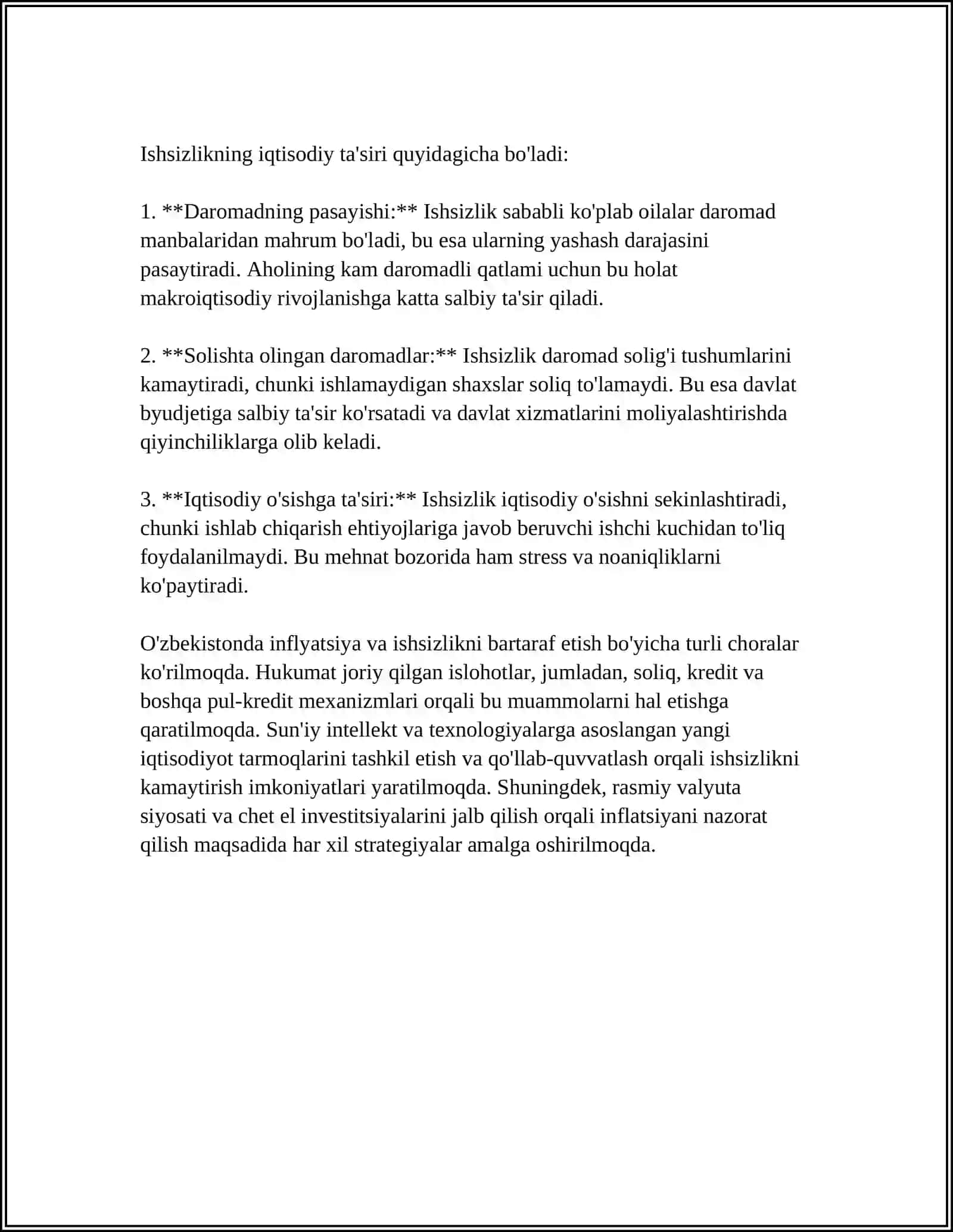 INFLYATSIYA VA ISHSIZLIK 4