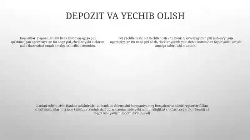 Bank ishi: Ta'rif Bank 4