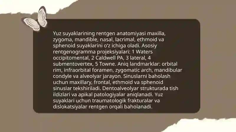 Skelet suyaklarining rentgen anatomiyasi 4