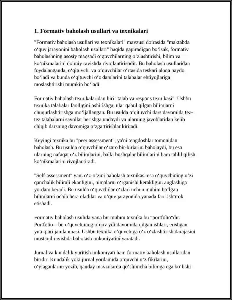 MAKTABDA O‘QUV JARAYONINI BAHOLASH USULLARI 4