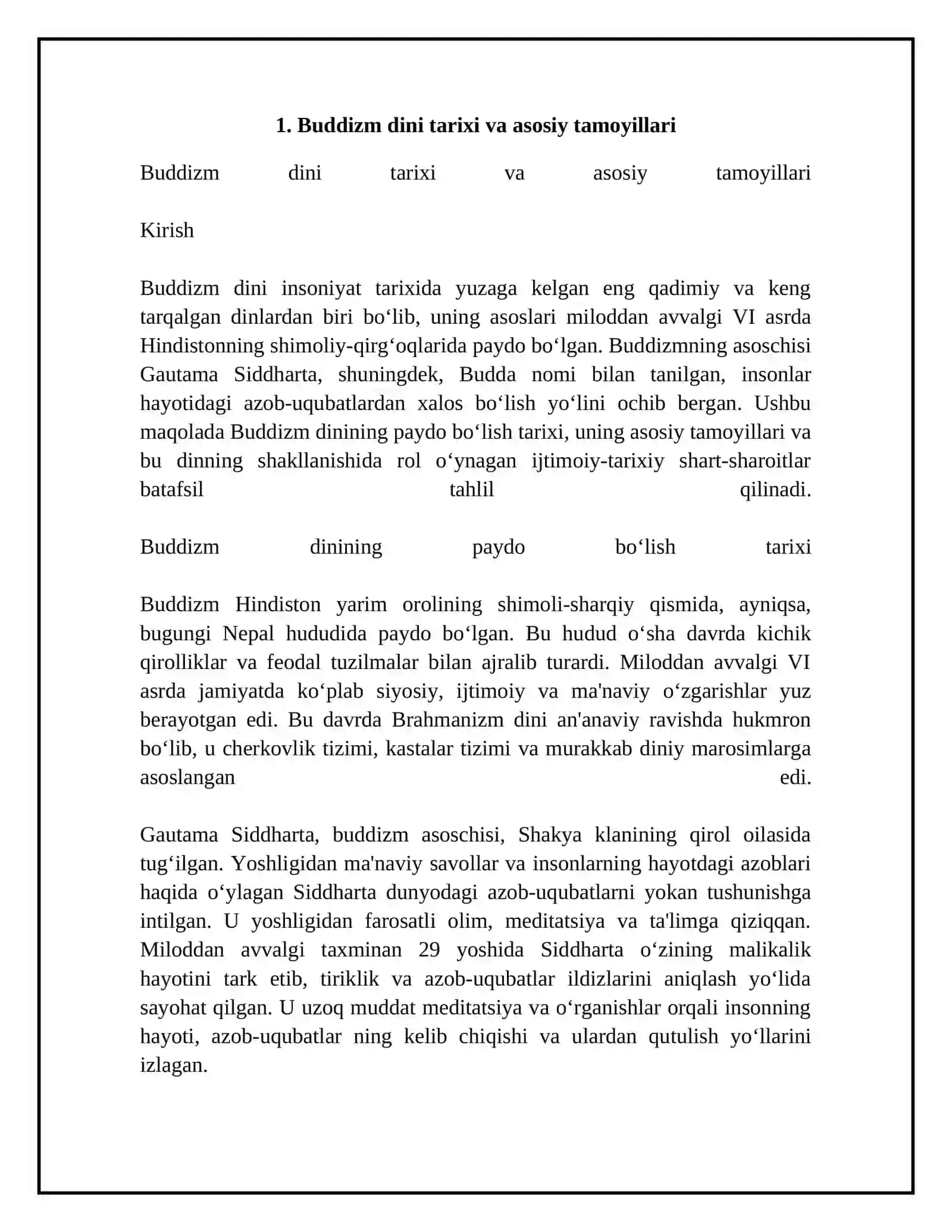 Buddizm dini va uning paydo bo‘lishida ijtimoiy-tarixiy shart-sharoitlar 4