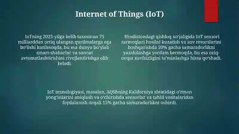 Internetning zamonaviy xizmatlari. Internetning rivojlanish tarixi 4