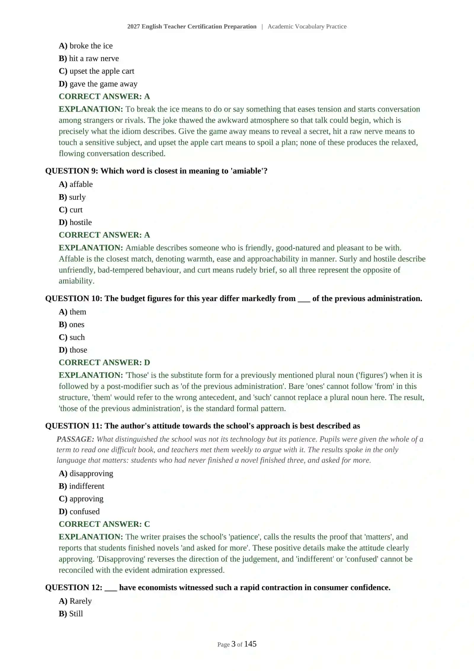 Academy Vocabulary Practice Collection for English Teachers 4