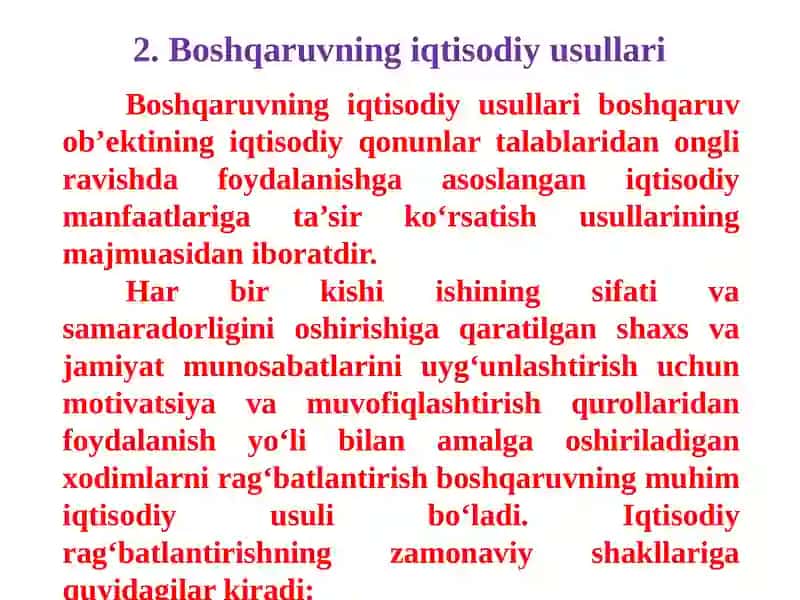 BOSHQARUV USULLARI 4